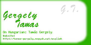gergely tamas business card